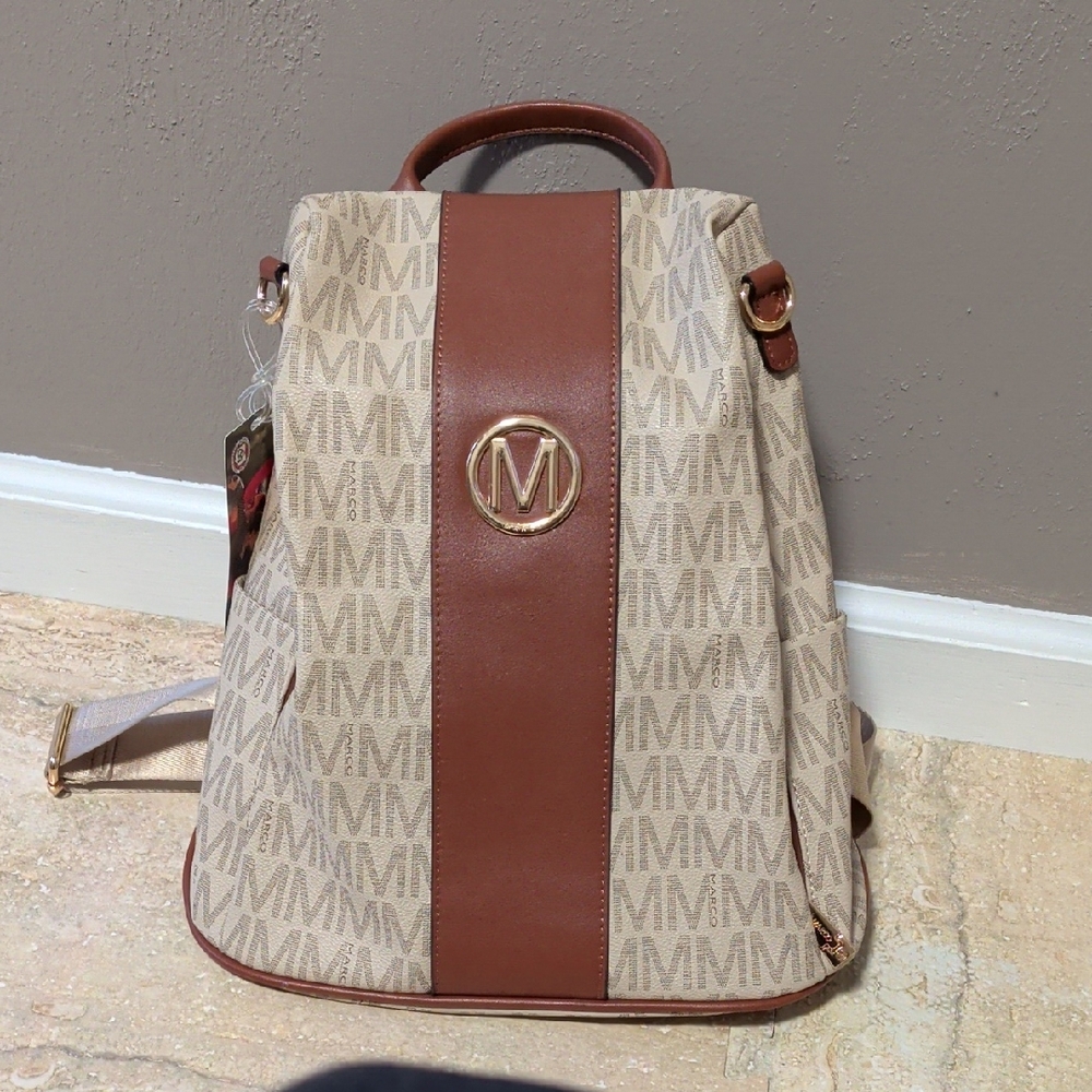 Perfect For Travel Tan and Brown Backpack